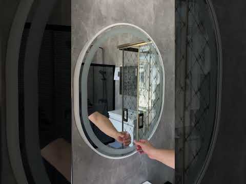 Зеркало Mixxus Premium ELLIPSE MV05 80x70 Reverse белый, LED подсветка, сенсор, антизапотевание, димер - фото 1 - id-p2992211795