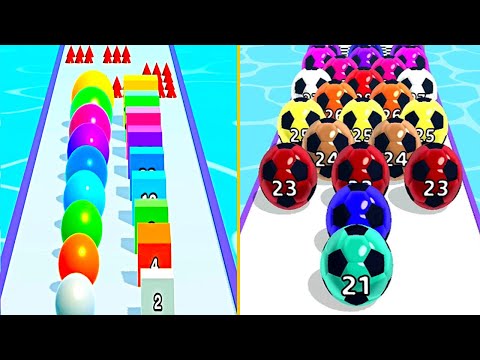 Jelly Run 2048 VS Marble Run 3D - All Levels Gameplay Android iOS Ep 1