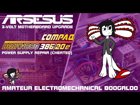 Asus 486 VLB Motherboard Upgrade and Compaq Deskpro 386e PSU Repair