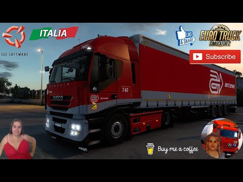 Euro Truck Simulator 2 (1.47) Iveco Stralis AS2 by Schumi Arcese Delivery to Parma + DLC's & Mods