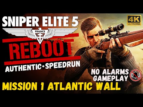Sniper Elite 5 Mission 1 Atlantic Wall Authentic Speedrun