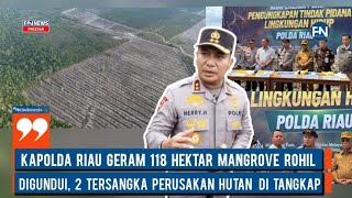 Kapolda Riau Geram 118 Hektar Mangrove Rohil Digundui, Dua Tersangka Perusakan Hutan Ditangkap