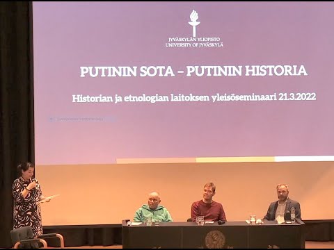 , title : 'Putinin sota – Putinin historia -yleisöluennon tallenne tilaisuudesta ma 21.3.2022'