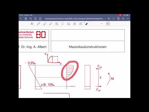 Massivbaukonstruktionen, Vorlesung 1 - Wiederholung Biegebemessung Rechteckquerschnitt