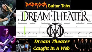 Caught In A Web - Dream Theater - Guitar + Bass TABS Lesson