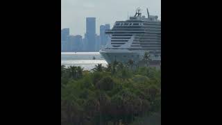 MSC Seascape cruise ship setting sail on the open sea.