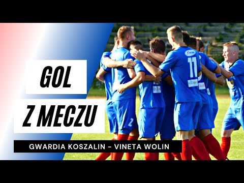 Gol z meczu Gwardia Koszalin - Vineta Wolin (1:0)