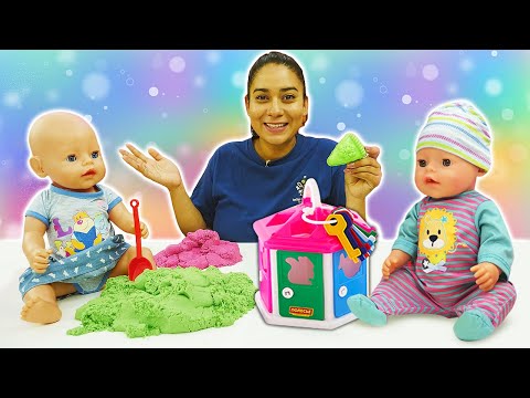 Die Baby Born Puppen Emily und Leo spielen zusammen. 2 Spielzeug Videos auf Deutsch am Stück