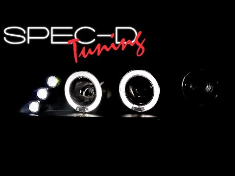 SPECDTUNING DEMO VIDEO: 1993-1997 TOYOTA COROLLA LED PROJECTOR HEADLIGHTS