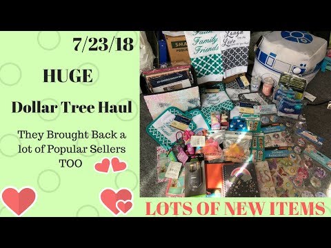 Huge Dollar Tree Haul 7/23/18**NEW ITEMS, Stationery, Candles, New Kitchen Decor & More