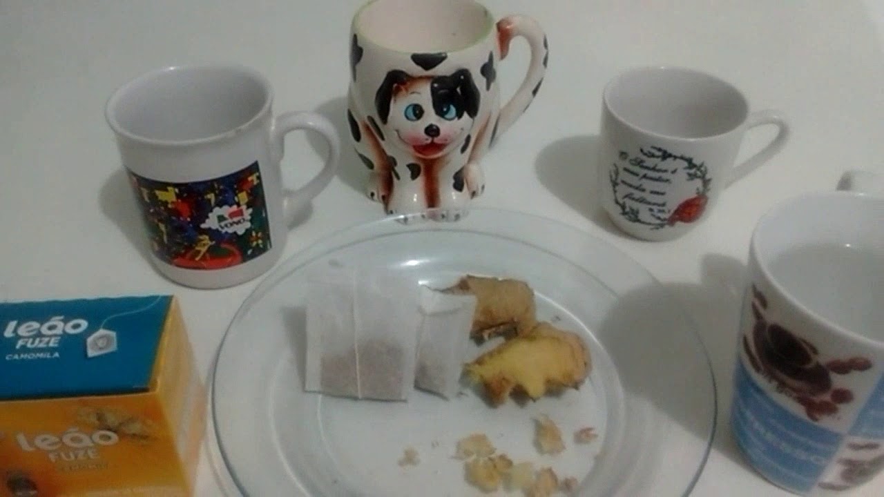 Chá de Camomila e Gengibre.