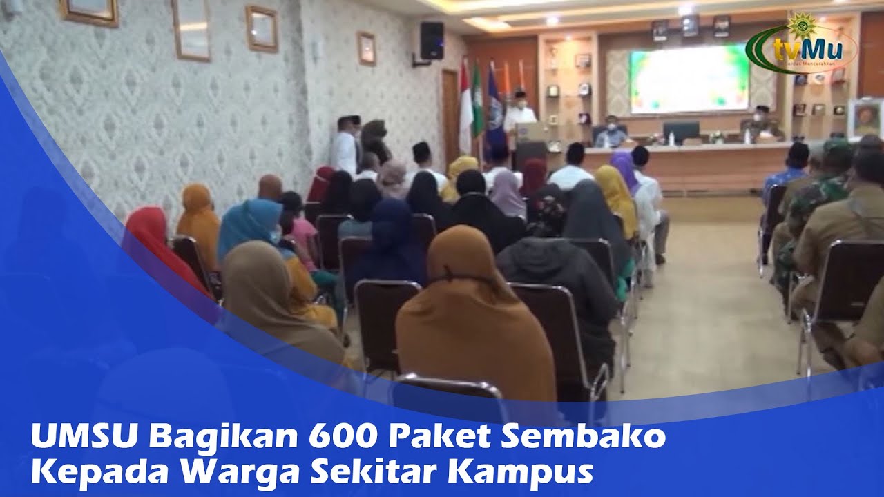 UMSU Salurkan Ratusan Paket Sembako Kepada Warga Sekitar Kampus