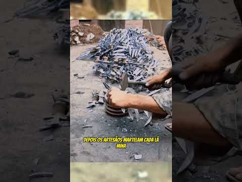 Eles fazem TESOURAS à mão na Índia (o processo é INSANO) #shorts