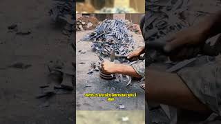 Eles fazem TESOURAS à mão na Índia (o processo é INSANO) #shorts