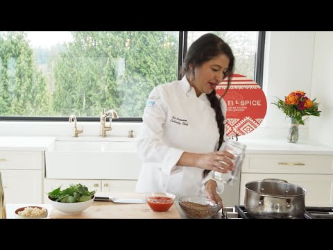 Chef Bal's Lentil & Spinach Soup Recipe + Learn about Spices