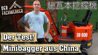 Minibagger aus China - Was leistet der Schwabenbagger SB800?
