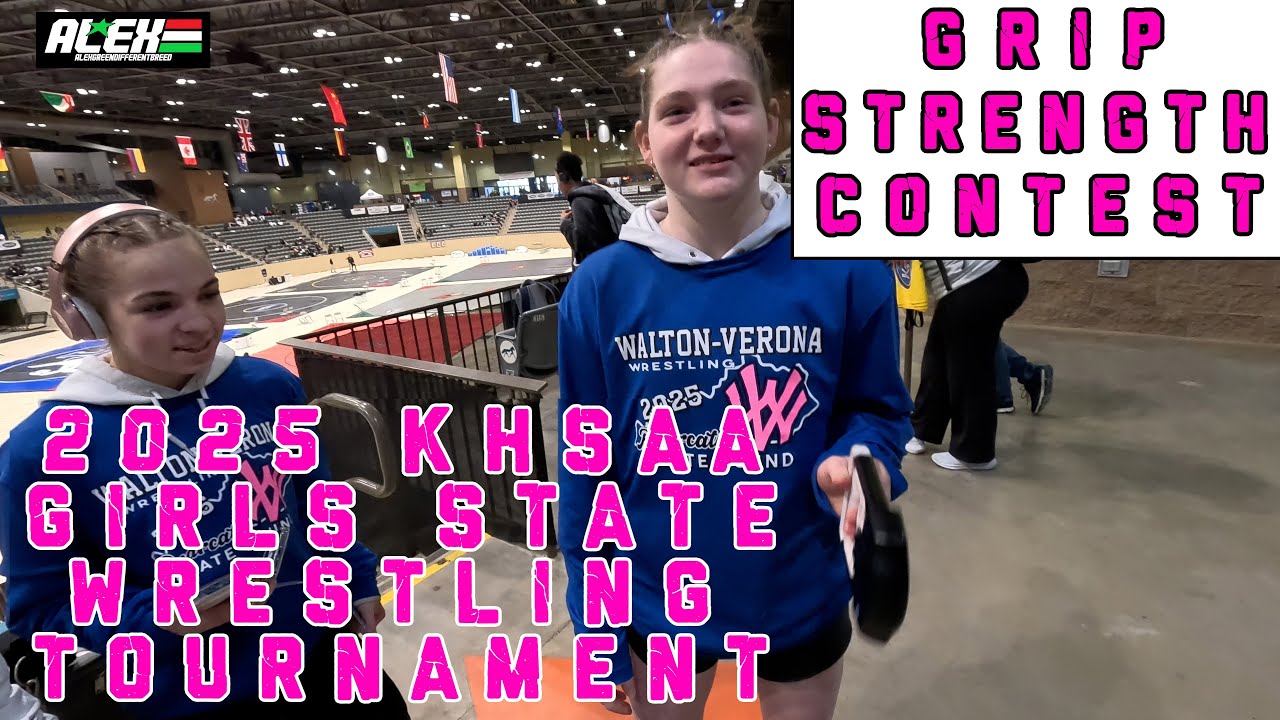 Grip Strength Contest at the Girls 2025 KHSAA State Wrestling Tournament