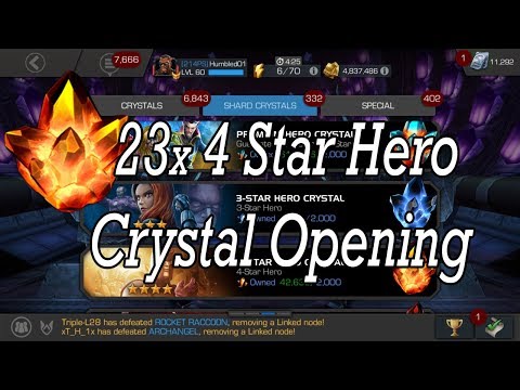 Dub opens 23x 4 Star Hero Crystals - Marvel Contest of Champions