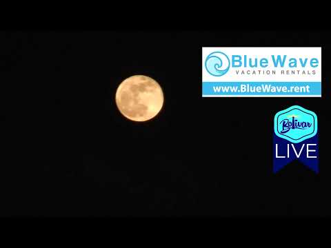 Full Moon, Blood Flower Moon 2021 View, Bolivar Peninsula, Texas