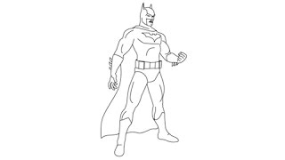 How to draw Batman - Easy step-by-step drawing lessons for kids