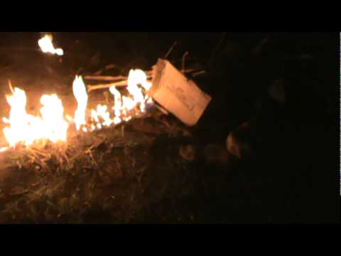 redneck style fire lighting.