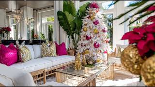 🌴 Resort Christmas Decor 2025: Bold & Glam Tropical Holiday Tour
