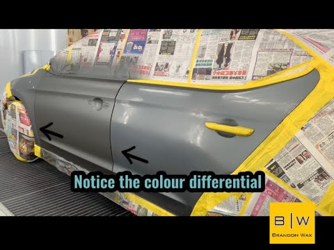 Car door replacement & spray paint blending techniques