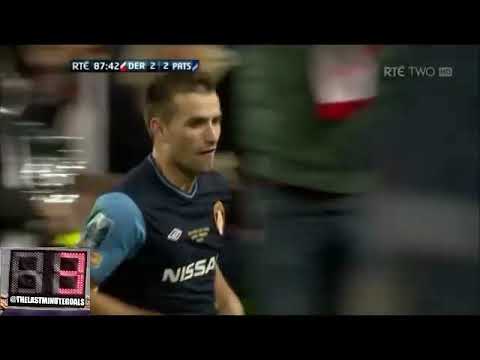 LATE GOAL of Christy Fagan (St Patrick's Athletic) v Derry City at 87／ 2012 Irish FAI Cup final