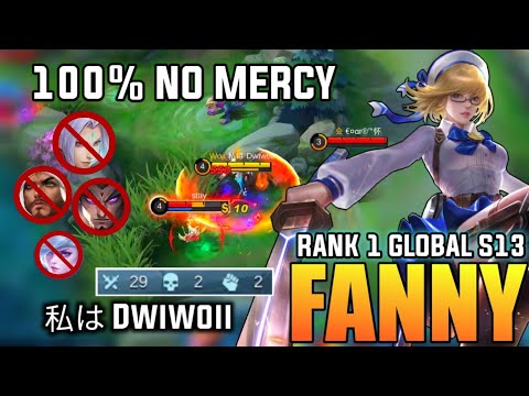 29Kills Fanny Aggressive Cable Combo! | Fanny Gameplay by 私は Dwiwoii | Mobile Legends ✓