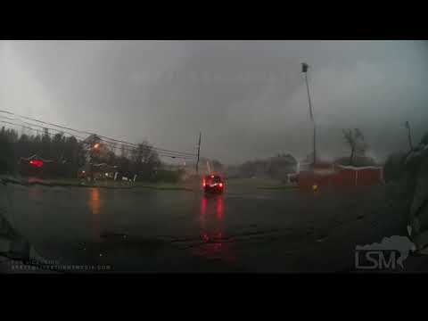 3-25-2021 Centreville, AL - Close range intercept of large wedge tornado - debris flying -trees down