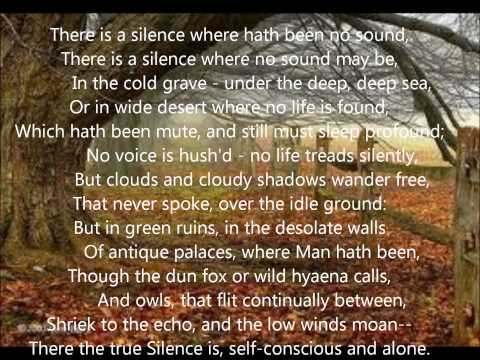 "Silence" by Thomas Hood