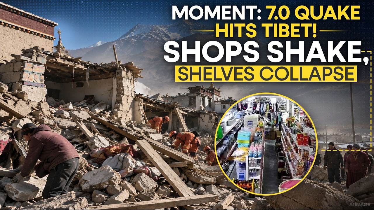 Tibet Earthquake LIVE | On Cam: People Scramble to Safety as 7.0 Quake Rocks Tibet | WION