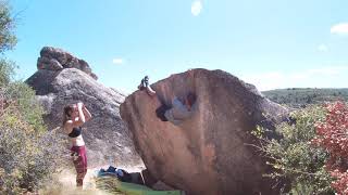 Video thumbnail of Problem 39 (Beer Action), 6a. El Cogul