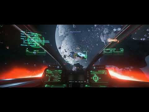 star citizen 3.5 - aegis sabre vs NPC connie, hammerhead dogfighting