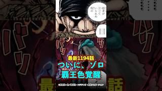 【ワンピース】最新1194話 ついに、ゾロが覇王色の覇気に覚醒！ #ワンピース #onepiece #考察