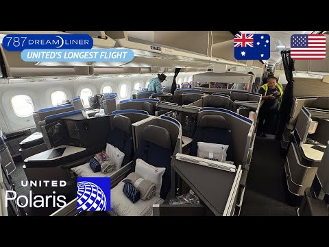 ULTRA LONG HAUL United 787-9 Polaris Business Class from Sydney to Houston