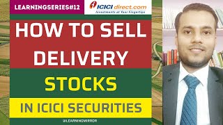 How to sell Delivery Stocks in ICICI Direct | How to sell Holdings Stocks ICICI Securities