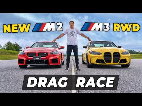 2023 BMW M2 vs 2023 BMW M3 RWD: Drag Race