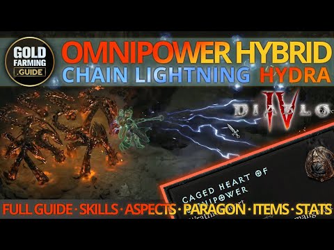 Diablo 4 Season 1 - Omnipower Chain Lightning Stun Hydra Conjuration Hybrid Build! Full Build Guide!