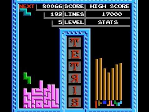 Tetris (tengen) (NES / Nintendo) - highscore run ( video 1)