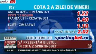 Biletul in cota 2 Sportingbet: Profit cu 4 din ultimele 5 variante!