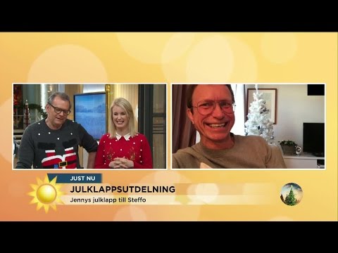 Steffo om Jennys julklappsöverraskning: "Fy FAN vad kul!"  - Nyhetsmorgon (TV4)