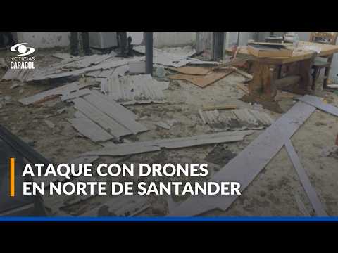 Estación de Policía en El Carmen, Norte de Santander, fue atacada con drones y ráfagas de fusil
