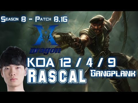 KZ Rascal GANGPLANK vs AKALI Top - Patch 8.16 KR Ranked