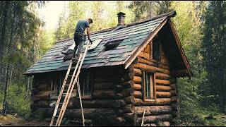 Living Like a Hermit: My Off Grid Log Cabin Challenge (48 Hours Alone)