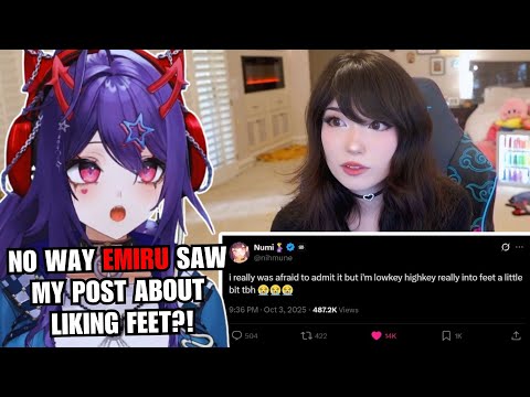 Numi Reacts to Emiru Seeing Her Post About Liking Feet