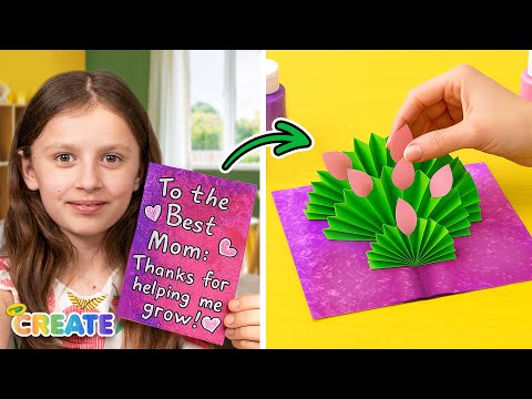 Creative Mother's Day Gifts 💌 DIY Shirt, Pop-Up Flower Card, and Clay Gifts 💐🌸