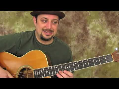 Acoustic Blues Guitar Lesson - Stevie Ray Vaughan style E Run & Licks