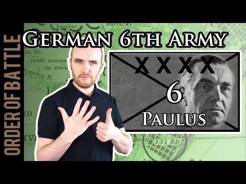 Paulus's 6th Army ORDER OF BATTLE - Before Stalingrad