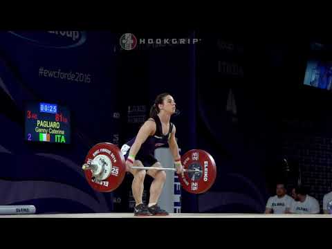 Genny Pagliaro (48) - 77kg, 79kg, & 81kg Snatches @ 2016 European Championships